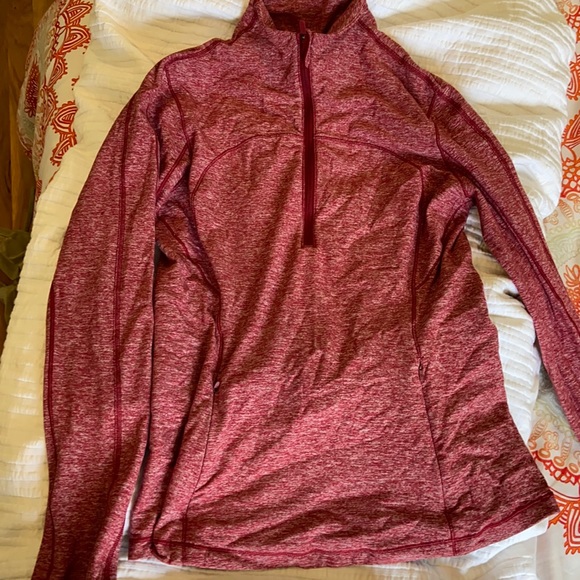 Lululemon Run Briskly half-zip, red, size 8 - Picture 2 of 8